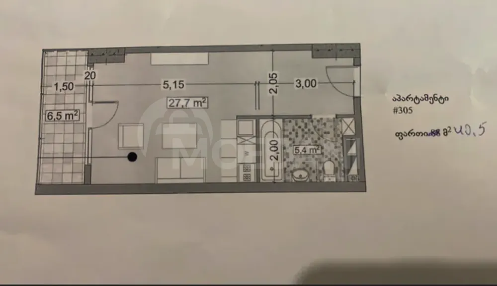 Продам 1-комн. квартиру 40м² 16/35 эт. Батуми - изображение 5