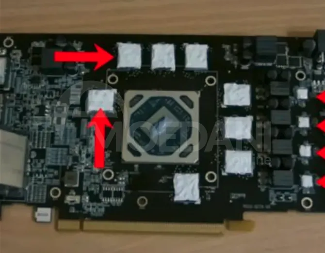 Changing thermal pads on the video card to thermal pads on the video card Tbilisi - photo 2