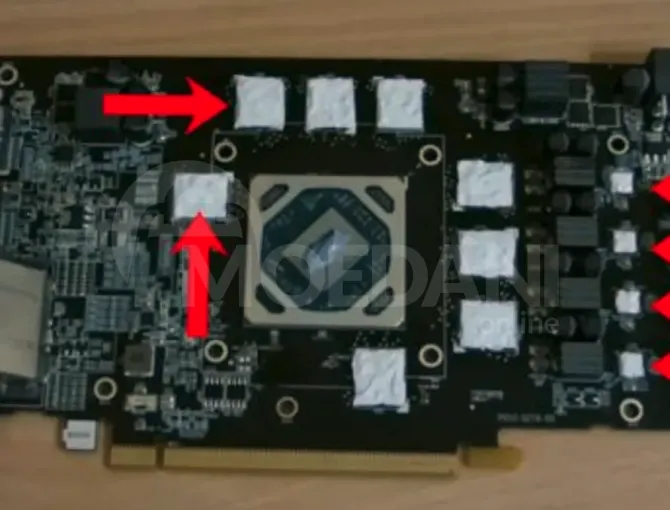 Changing thermal pads on the video card to thermal pads on the video card Tbilisi - photo 1