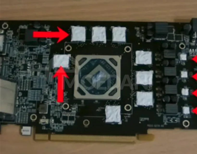 Changing thermal pads on the video card to thermal pads on the video card Tbilisi - photo 2