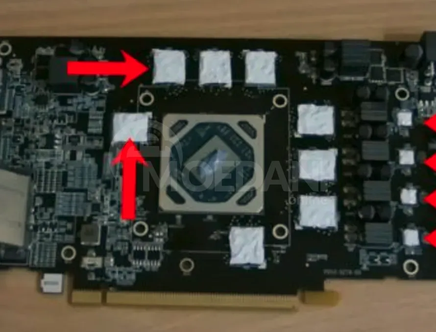 Changing thermal pads on the video card to thermal pads on the video card Tbilisi - photo 1