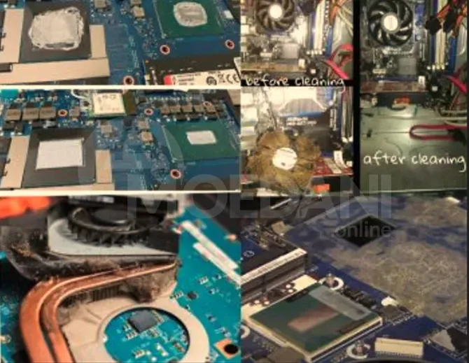 Cleaning the computer from dust, oiling, thermal paste calls Tbilisi - photo 1