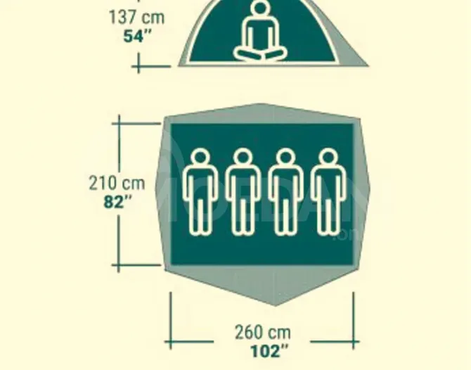 Палатка Кечуа 4-5 мест Тбилиси - изображение 2