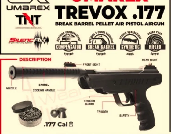 Umarex Trevox TNT USA ნიტრო. 183 მ/წმ ტირის პისტოლეტი თბილისი