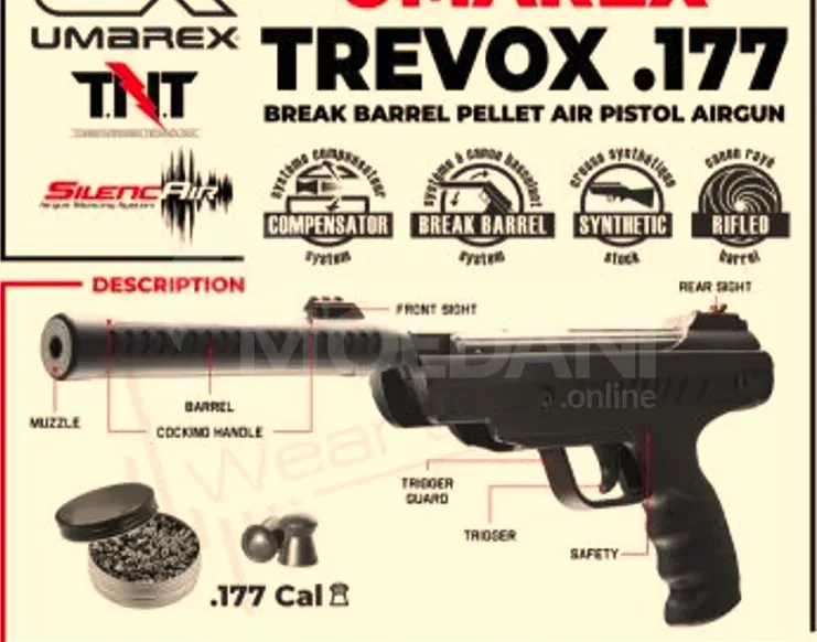 Umarex Trevox TNT USA Nitro. 183 m/s cry pistol Tbilisi - photo 2