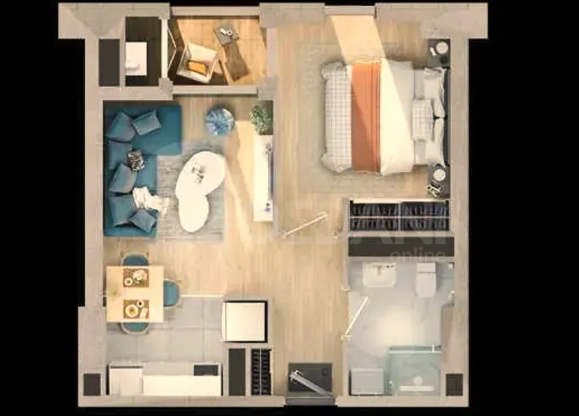 იყიდება 2 ოთახიანი ბინას 42.2მ² 16/29 სართ თბილისი - photo 9