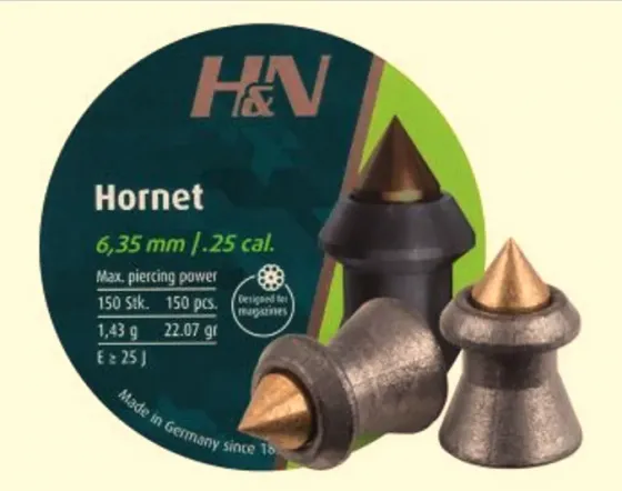 H&N Hornet 1.43 გრ - 22.07 გრნ. 6.35mm. 150ც. თბილისი