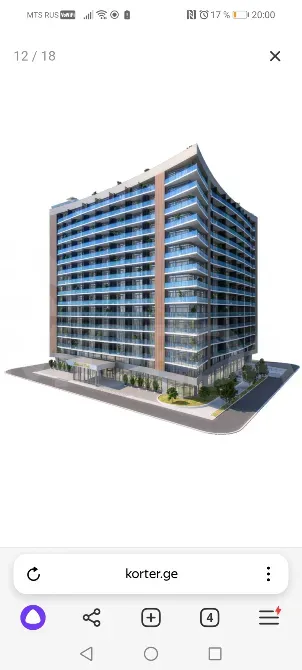 Продам 1-комн. квартиру 27м² 3/15 эт. Батуми - изображение 3