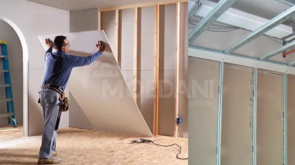 Გიფსოკარდონით მონტაჟი - პროფესიონალი ხელოსნები თბილისი - photo 2