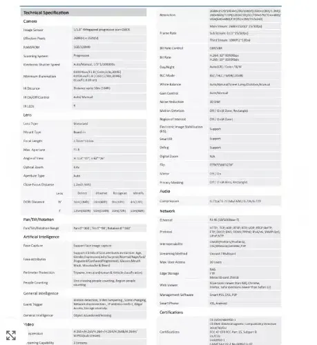 Dahua DH-IPC-Hfw5442Ep-ZHE Тбилиси - изображение 3