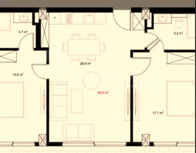 Apartments For Rent three-room 103.2м² 5/6 floor Tbilisi - photo 12