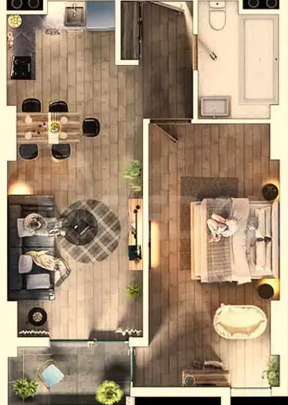 Apartments For Sale two-room 63м² 8/21 floor Tbilisi - photo 2