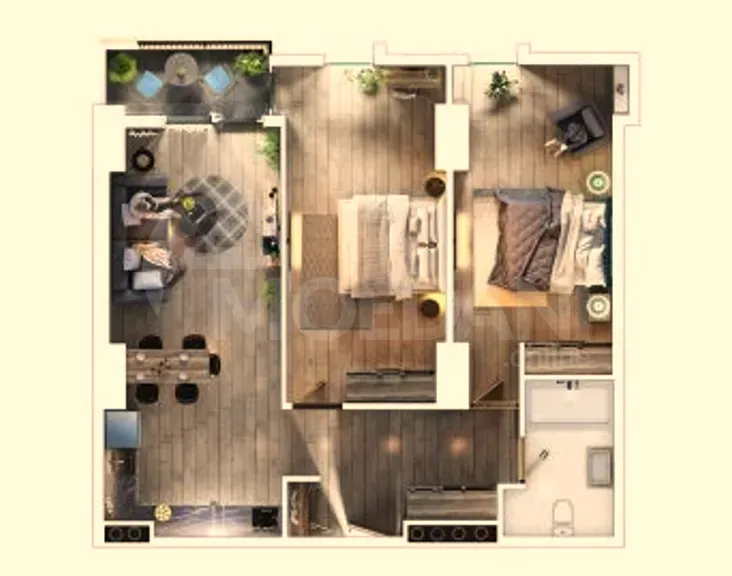 იყიდება 3 ოთახიანი ბინას 82.9მ² 8/21 სართ თბილისი - photo 1