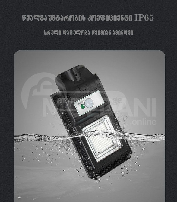 ეზოს განათება მზის ბატარეაზე თბილისი - photo 4