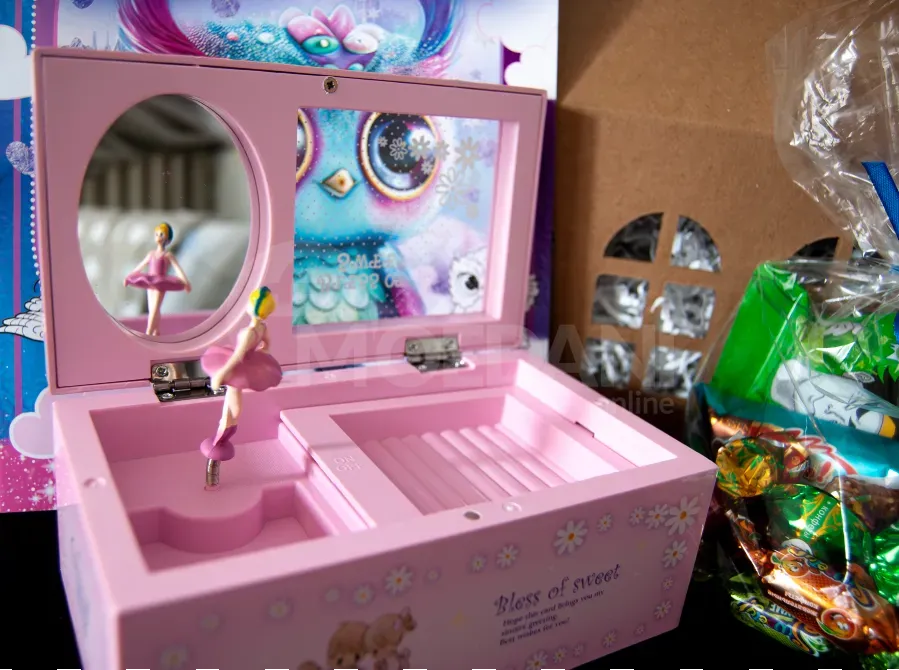 Სასაჩუქრე ნაკრები ბალერინის ყუთი სათამაშოთი подарочный набор шкатулка с балериной и плюшевая игрушка Тбилиси - изображение 2