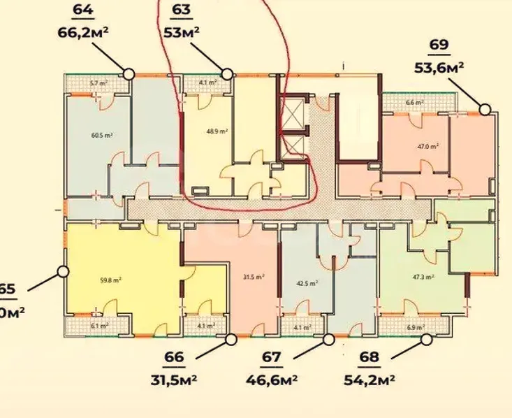 იყიდება 2 ოთახიანი ბინას 53მ² 11/16 სართ ბათუმი - photo 2