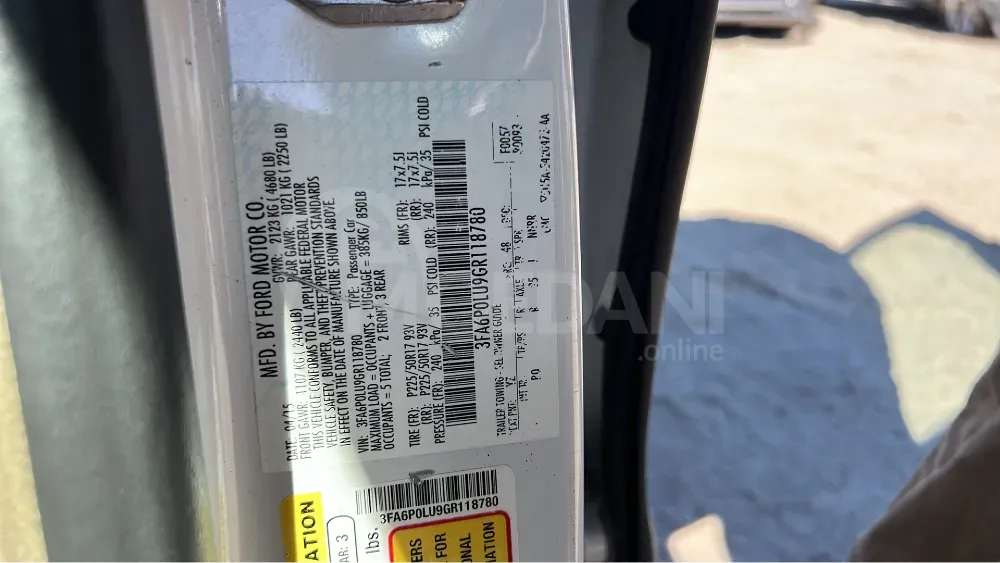 Ford Fusion 2L 2016 Tbilisi - photo 2