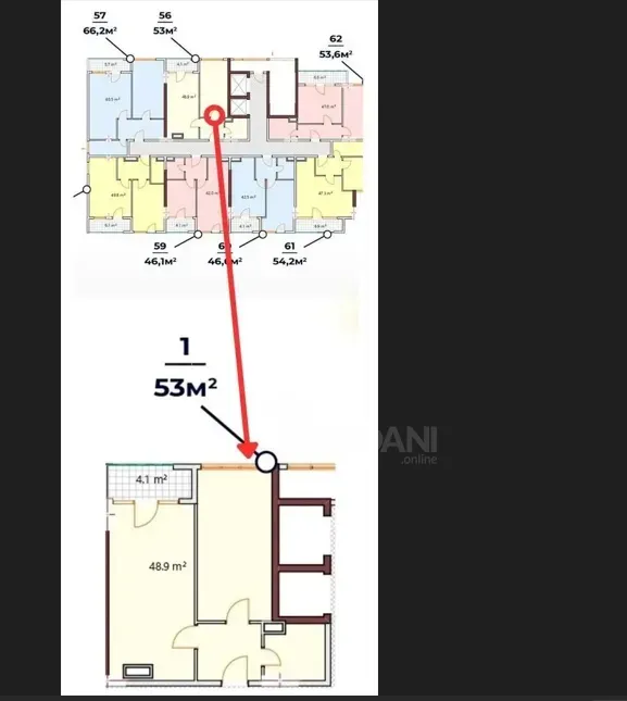 Продам 2-комн. квартиру 53м² 13/16 эт. Батуми - изображение 6