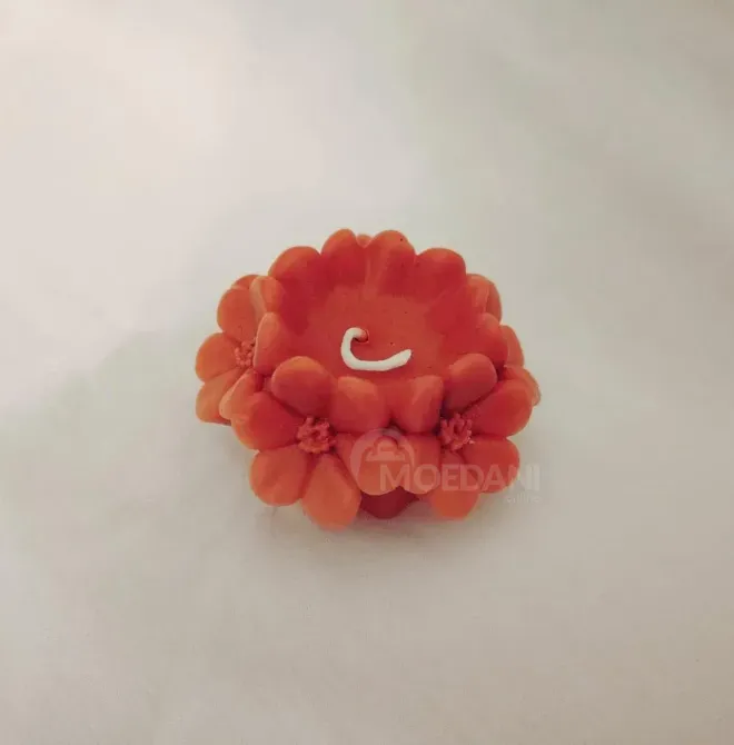 Handmade flower-shaped candle for sale Tbilisi - photo 1