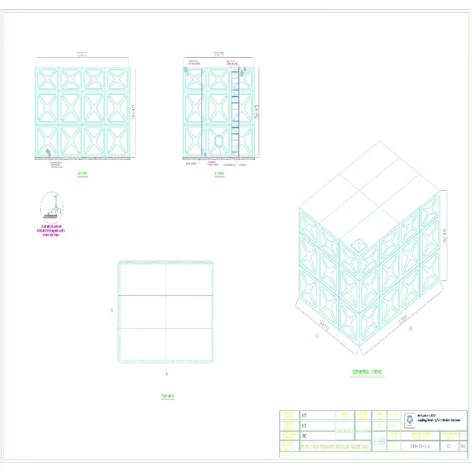 Пожарный резервуар Водяной резервуар > Сборные модульные резервуары с болтовыми соединениями, резервуар из оцинкованной нержавеющей стали Тбилиси - изображение 6