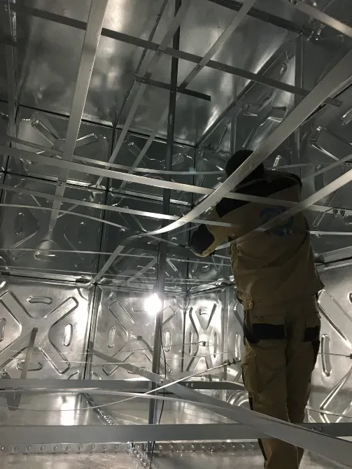 Пожарный резервуар Водяной резервуар > Сборные модульные резервуары с болтовыми соединениями, резервуар из оцинкованной нержавеющей стали Тбилиси - изображение 4