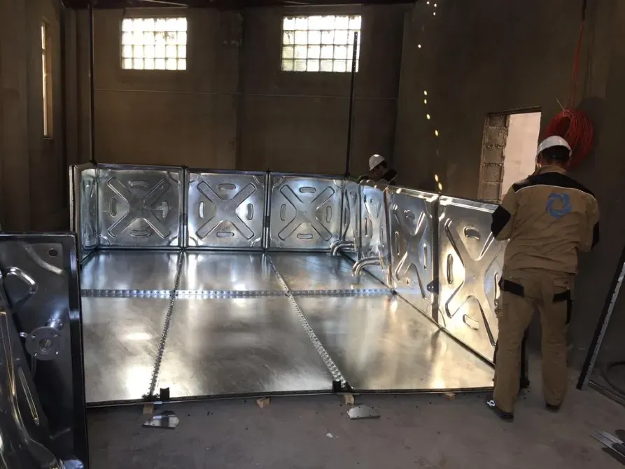 Пожарный резервуар Водяной резервуар > Сборные модульные резервуары с болтовыми соединениями, резервуар из оцинкованной нержавеющей стали Тбилиси - изображение 2