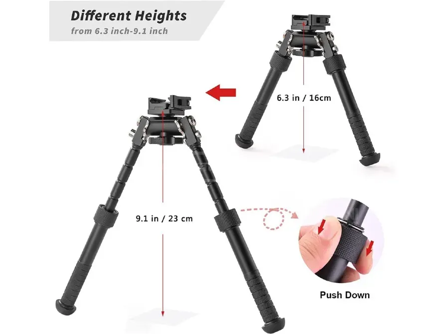 Bipod ორფეხი ბიპოდი სოშკები V8 Picatinny Black თბილისი - photo 3