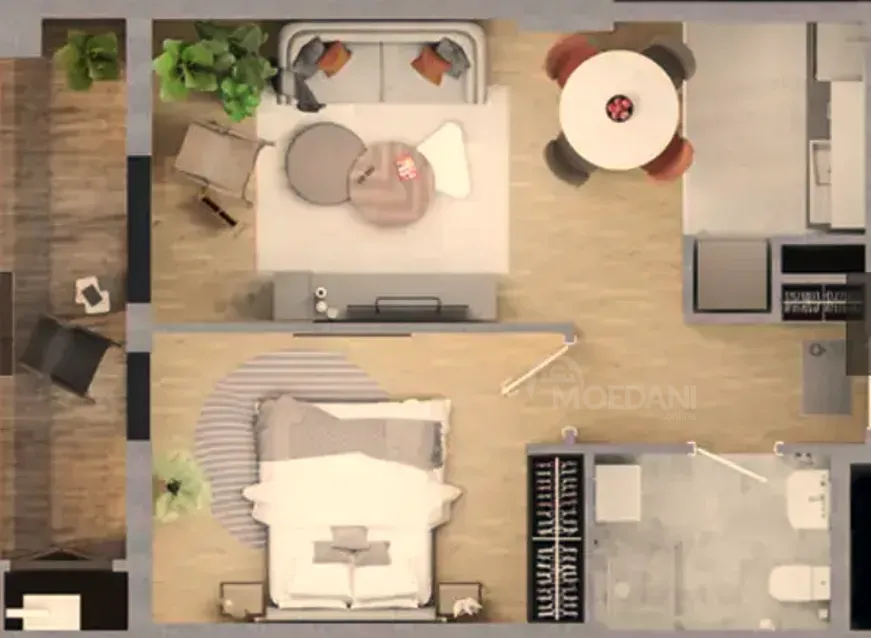 Apartments For Sale two-room 54.5м² 8/10 floor Tbilisi - photo 5