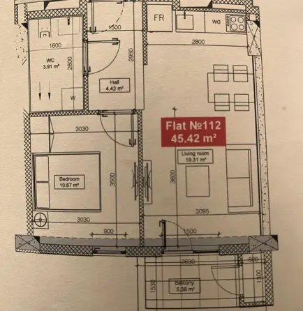 იყიდება 2 ოთახიანი ბინას 45მ² 6/10 სართ თბილისი