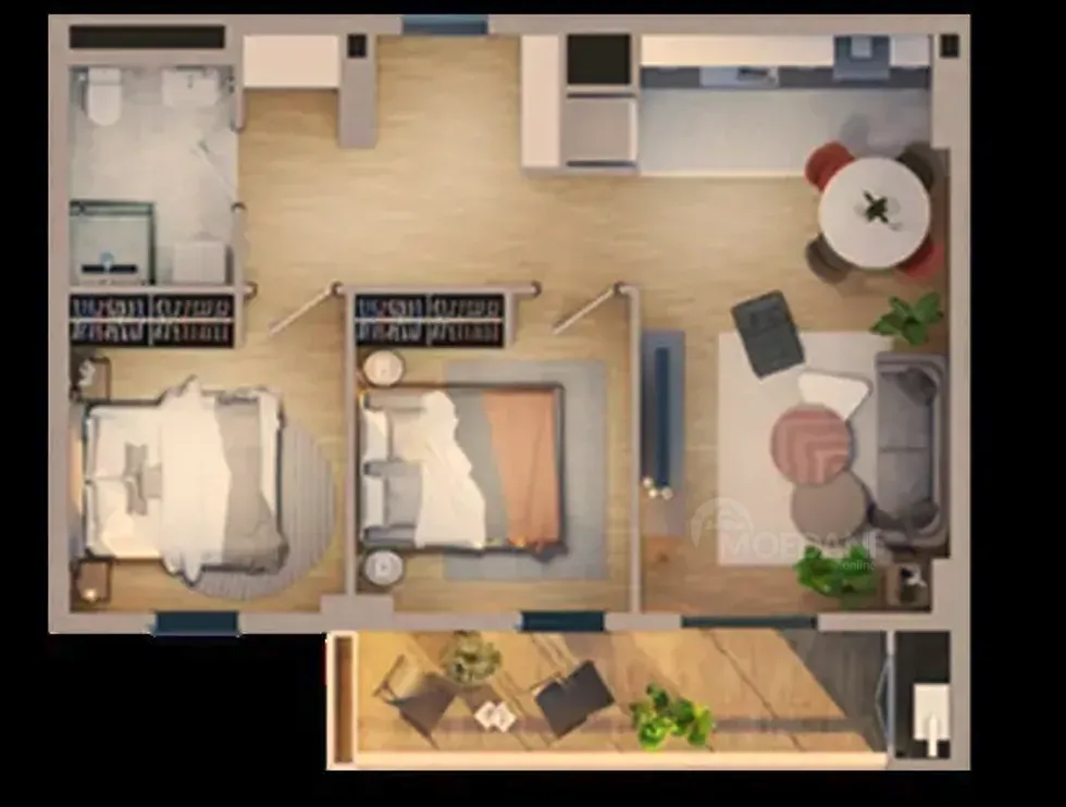 იყიდება 3 ოთახიანი ბინას 71.4მ² 1/10 სართ თბილისი - photo 6