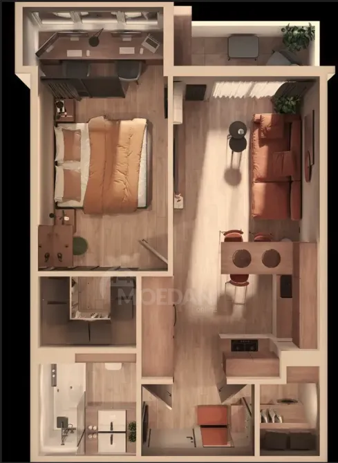 Apartments For Sale three-room 48м² 15/16 floor Tbilisi - photo 1