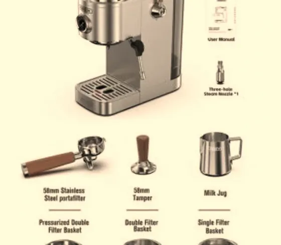 Полуавтоматическая кофемашина HiBREW H13 Тбилиси