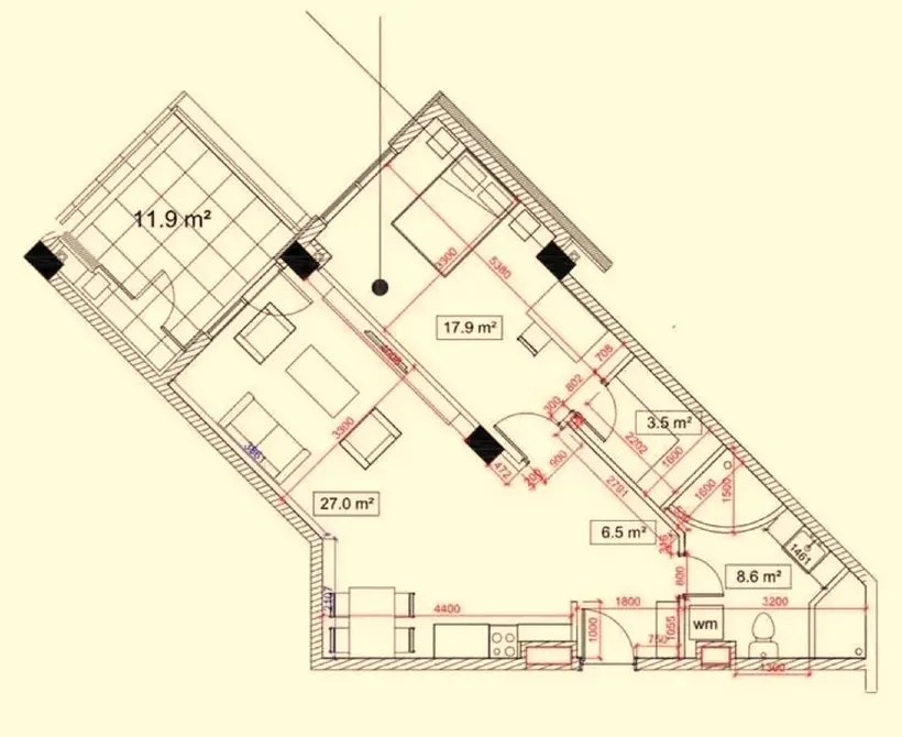 Продам 2-комн. квартиру 76м² 9/12 эт. Тбилиси - изображение 9