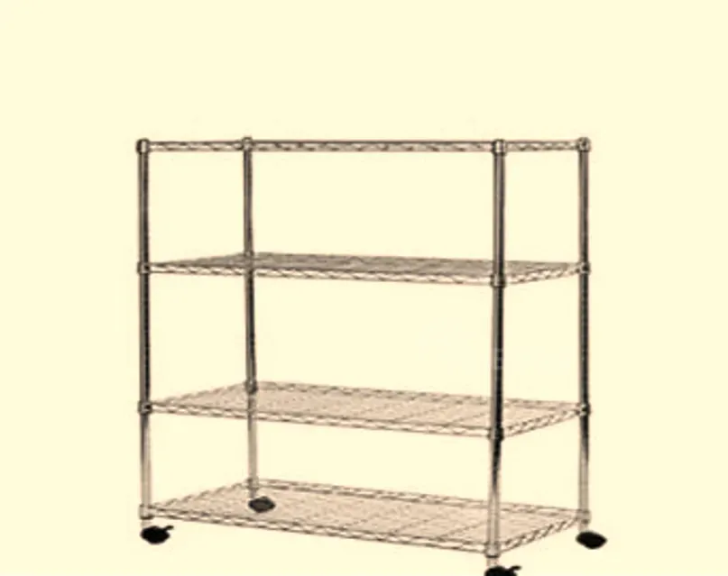 Стеллаж хромированный, легкий, 4-х ярусный (ширина 75 см) Тбилиси - изображение 1