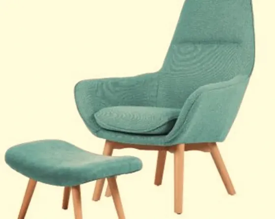 Soft lounge chair, turquoise Tbilisi