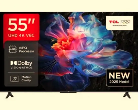 TCL 55V6C Black იყიდება ახალი საწყობიდან თბილისი
