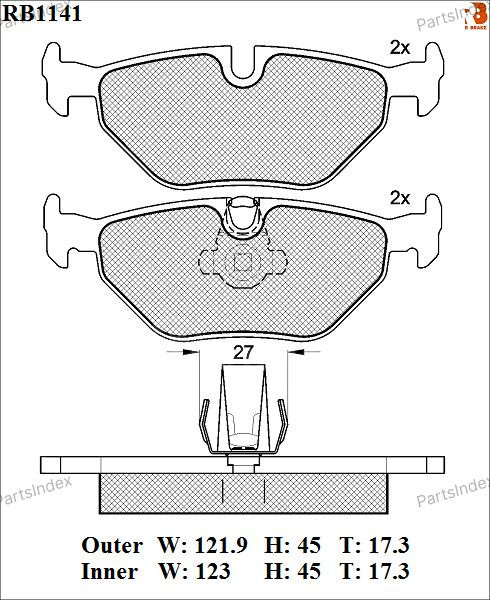 Колодки тормозные дисковые RB1141 Тбилиси - изображение 1
