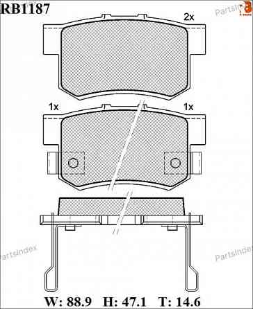 Колодки тормозные дисковые RB1187 Тбилиси