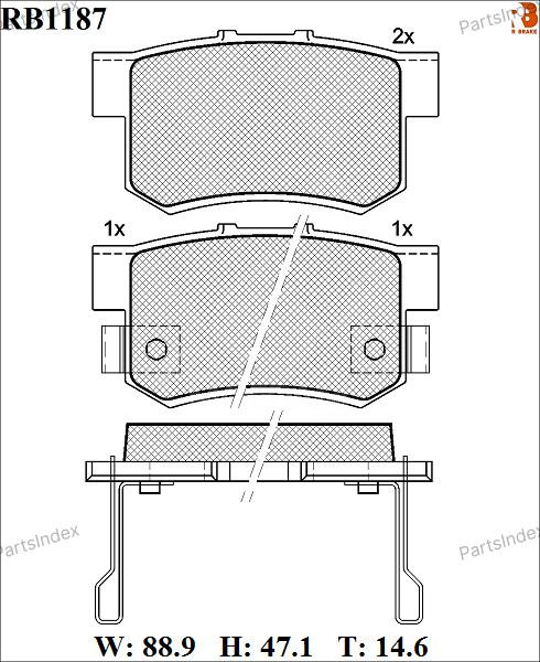 Колодки тормозные дисковые RB1187 Тбилиси - изображение 1