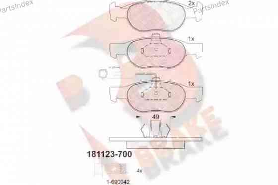 Колодки тормозные дисковые RB1123-700 Тбилиси