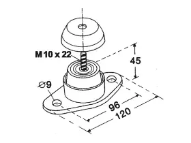 Антивибрационная опора из металлорезины Тбилиси
