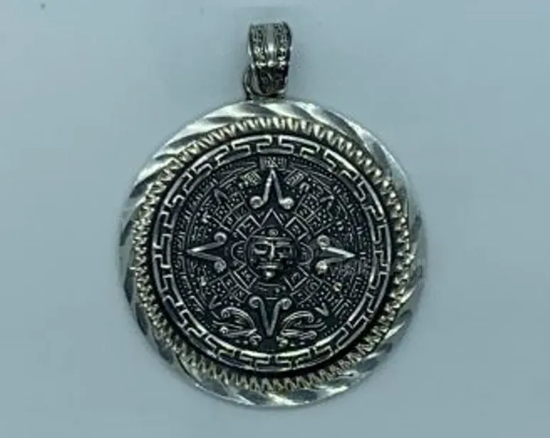 Mayan Calendar Pendant with Red Stone Tbilisi - photo 1