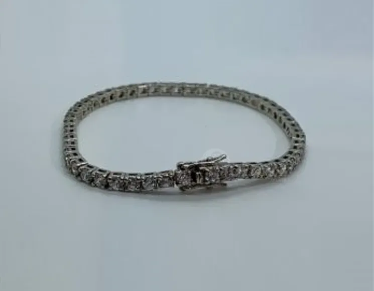 Rhodium-plated bracelet with zircons Tbilisi - photo 1