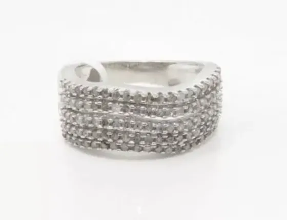 New silver rhodium-plated ring with 1.05ctw diamonds Tbilisi