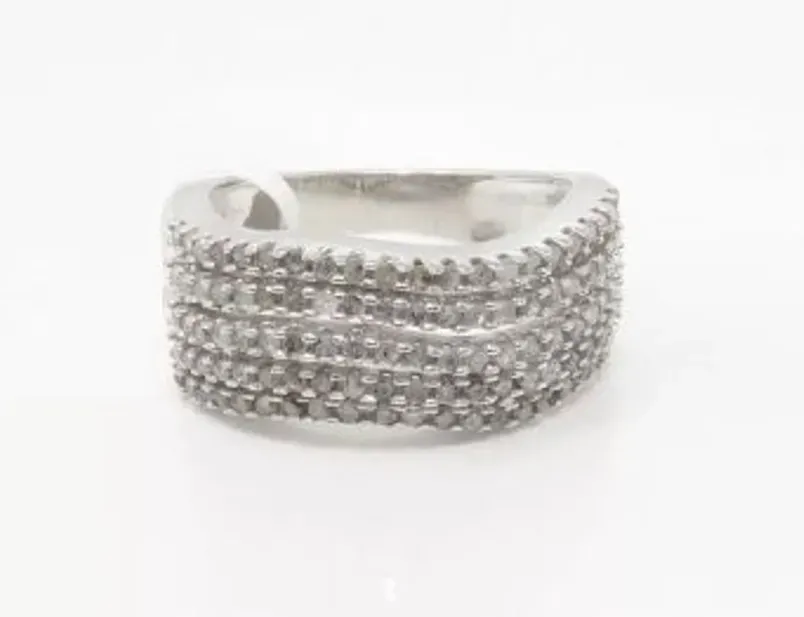 New silver rhodium-plated ring with 1.05ctw diamonds Tbilisi - photo 1