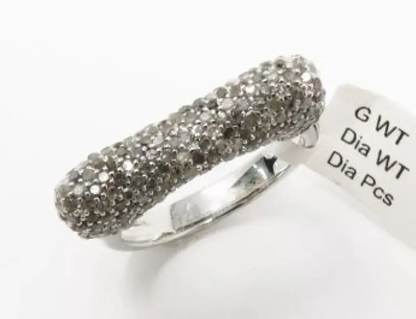 New silver rhodium-plated ring with 2.07ctw diamonds Tbilisi - photo 1