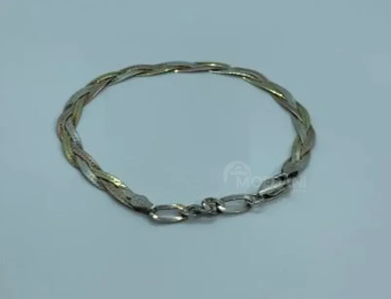 Italian 3-color gold-plated bracelet in green Tbilisi - photo 1