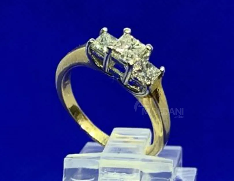 Gold and platinum ring with 1.06 ctw diamonds Tbilisi - photo 1