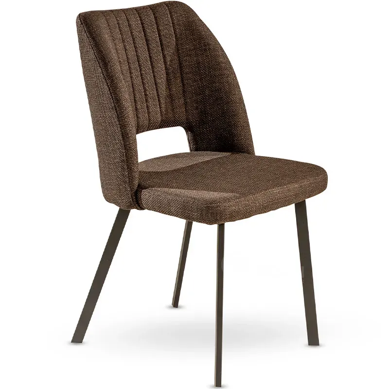 Ყავისფერი ნაჭრის გულამოჭრილი სავარძელი თბილისი - photo 1