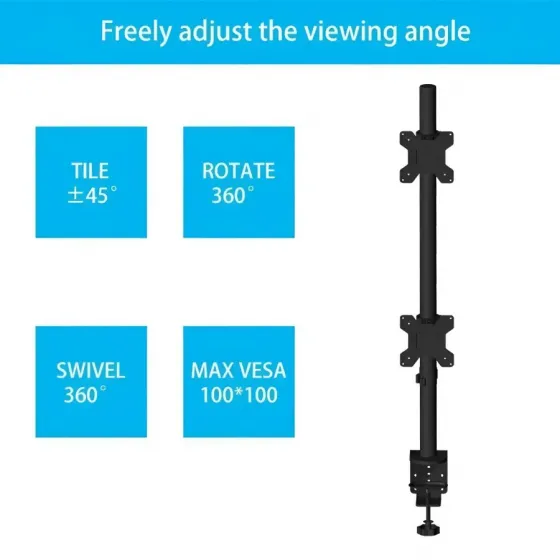 M063 Dual Computer Vertical Array Monitor Desk Mount Tbilisi